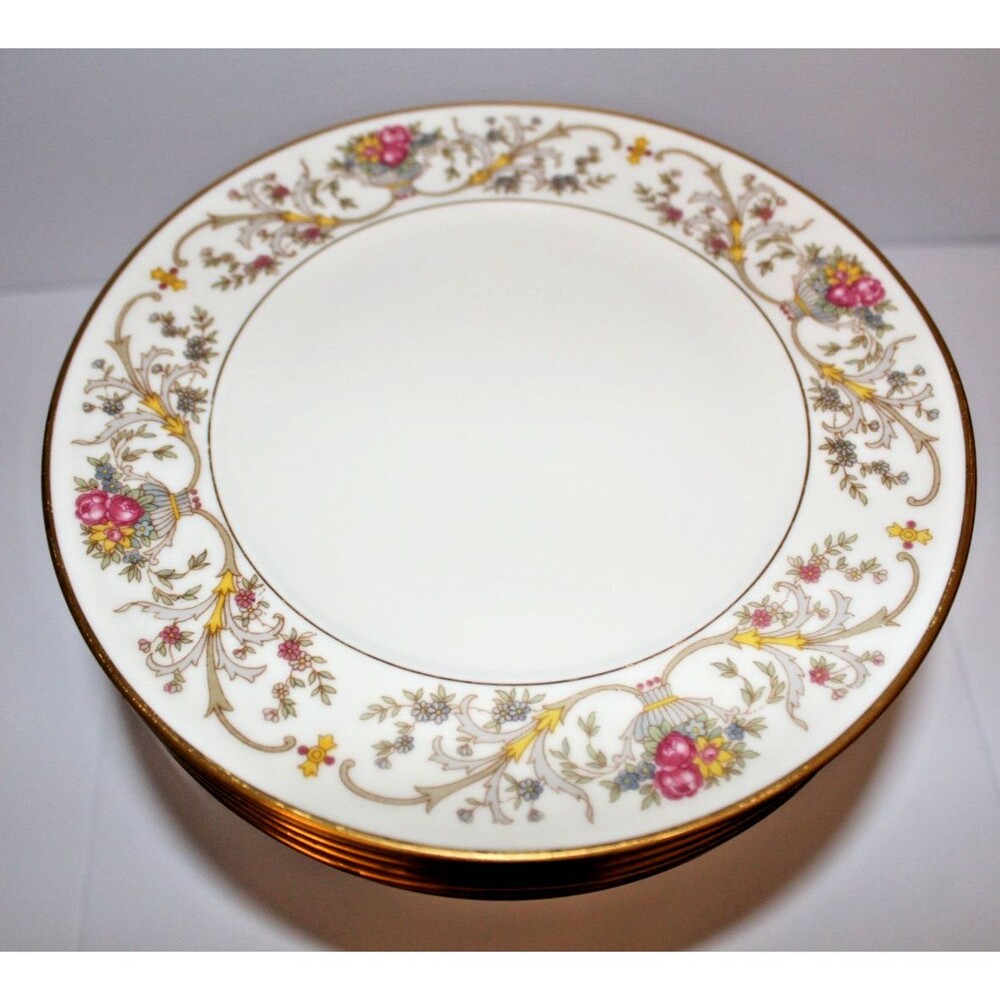 Set of 6 Vintage Lamberton Dorothea China Salad Plates Floral Urn Motif